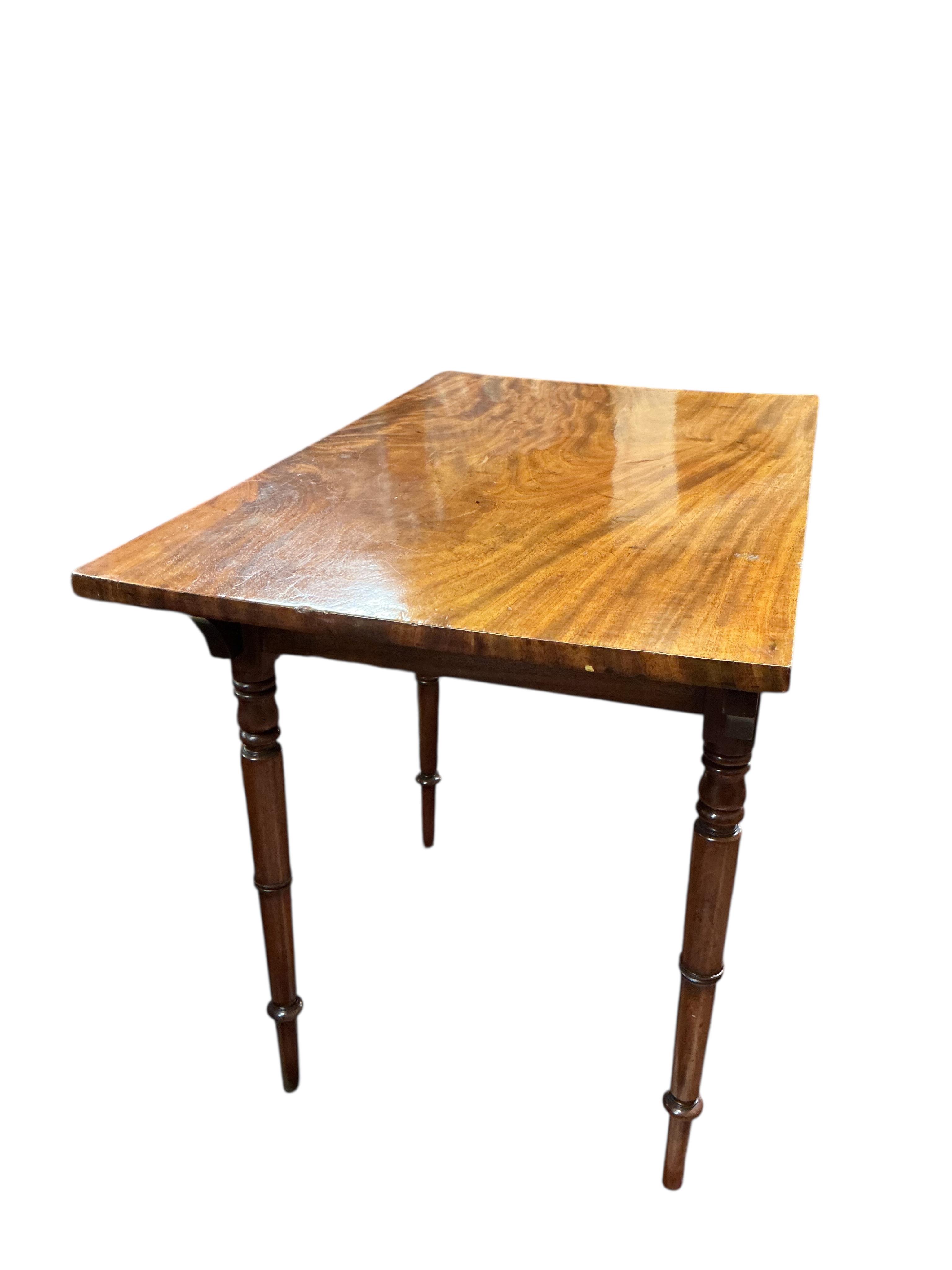 A Victorian rectangular mahogany side table, width 91cm, depth 55cm, height 74cm